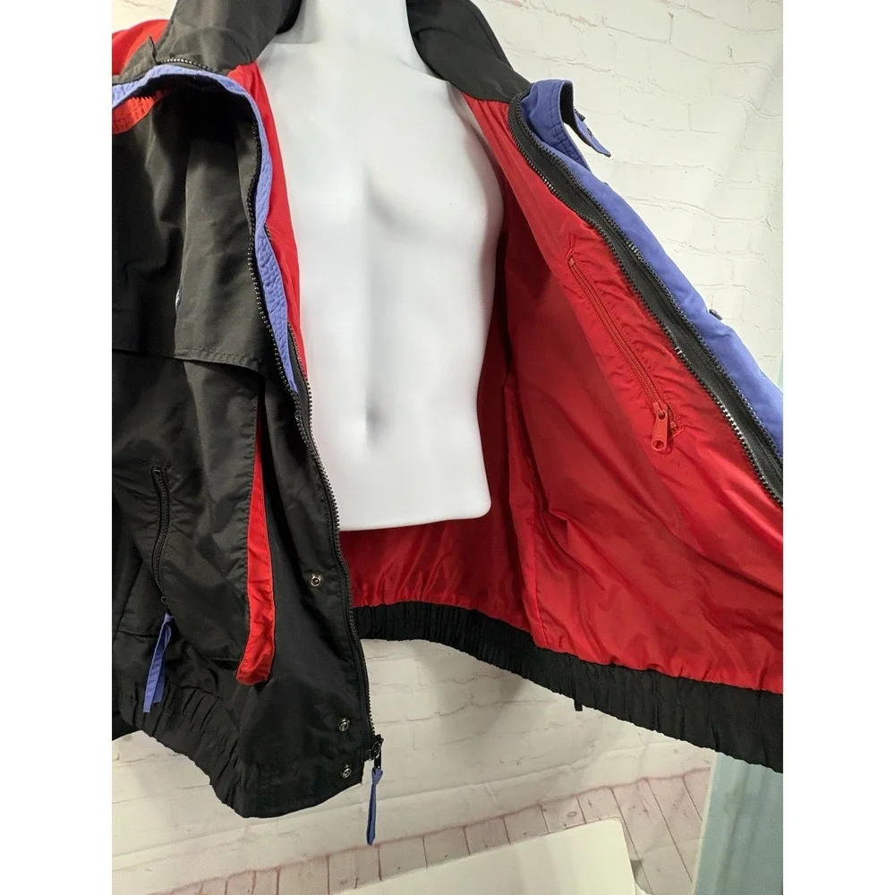 Vintage Columbia‎ Sportswear Powder Keg Ski Jacket Red Black Nylon Men's XL 80's